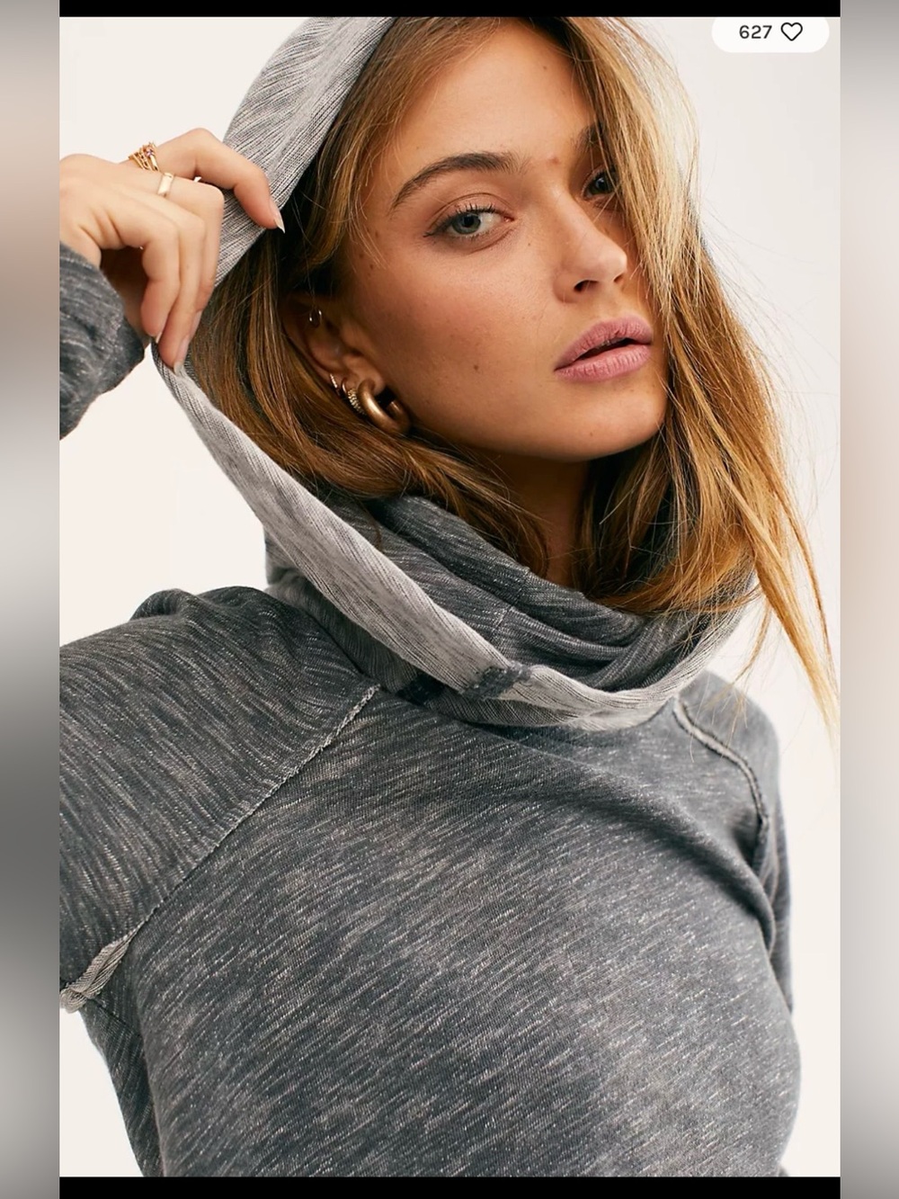 Free People FP Beach Two Body Corps Deux Cotton Cocoon Cowl Pullover - Picture 4 of 13